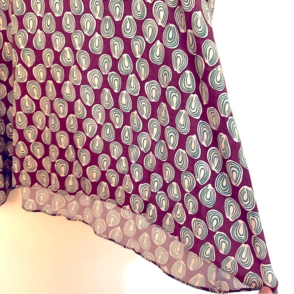 Boden Green and Brown Circle Patten Women’s Top Size 6R - Picture 4 of 11